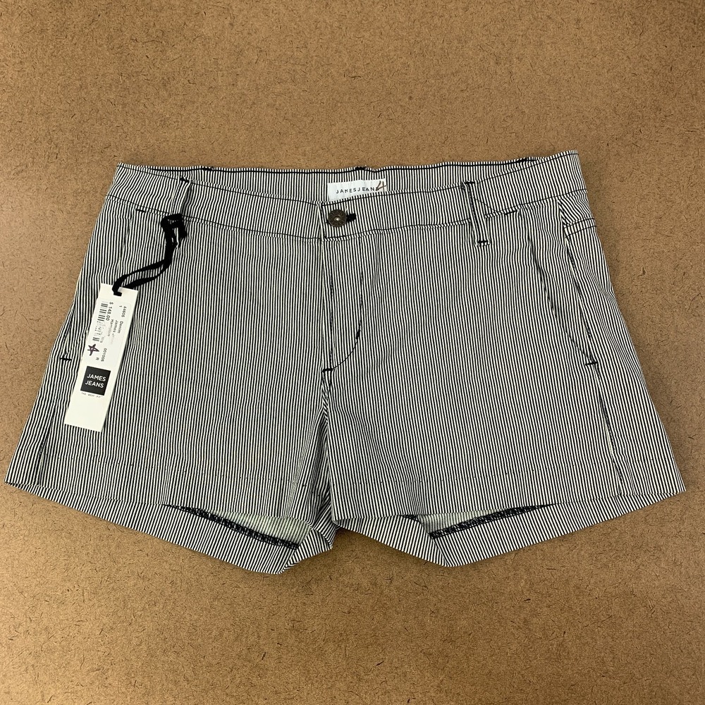 James Jeans Women's Size 29 Olivia Hampton Stripes Trouser Shorts NWT
